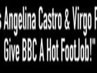 BBWs Angelina Castro & Virgo Peridot Give BBC A incredible FootJob&excl;